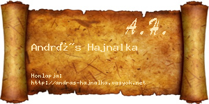 András Hajnalka névjegykártya